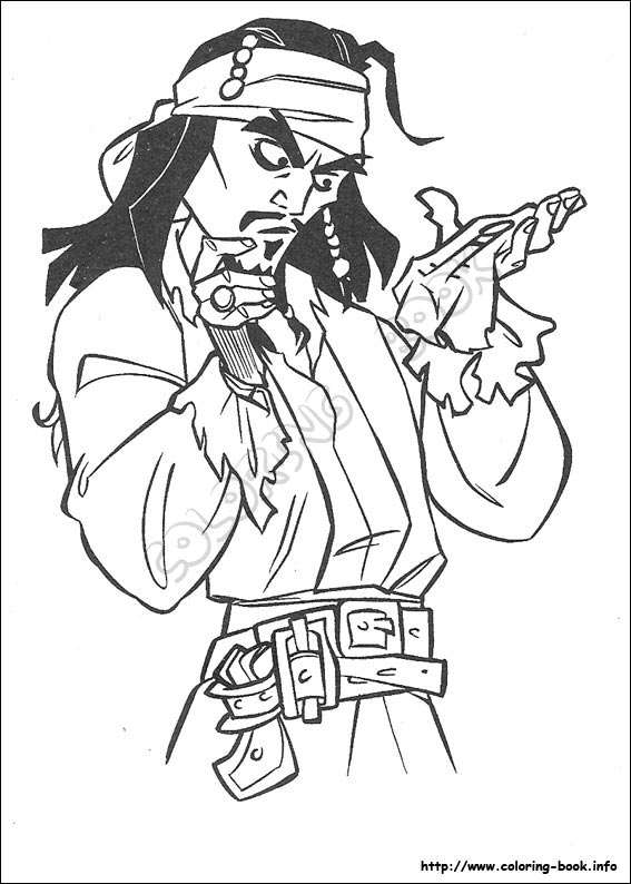 Pirates of the Caribbean coloring picture